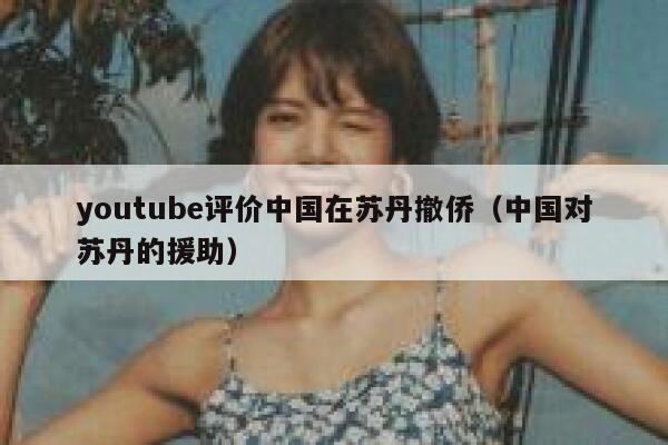 youtube评价中国在苏丹撤侨(中国对苏丹的援助) 第1张 youtube评价中国在苏丹撤侨(中国对苏丹的援助) 第1张