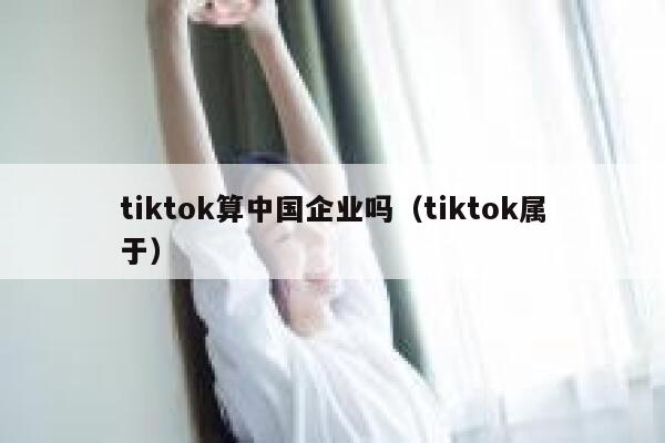 tiktok算中国企业吗（tiktok属于） 第1张