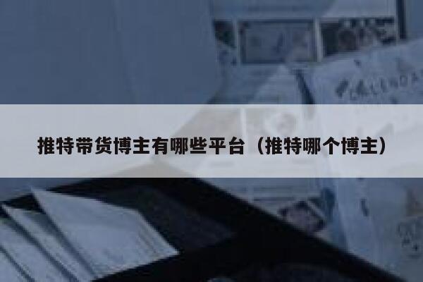 推特带货博主有哪些平台（推特哪个博主） 第1张