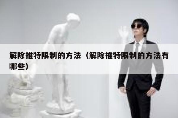 解除推特限制的方法（解除推特限制的方法有哪些） 第1张
