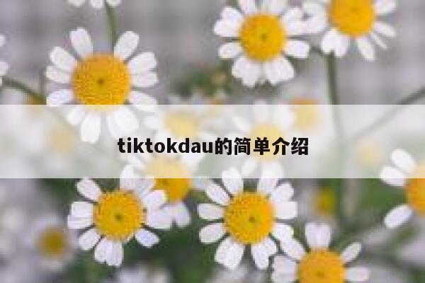 tiktokdau的简单介绍 第1张