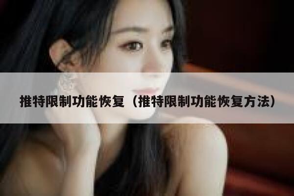 推特限制功能恢复（推特限制功能恢复方法） 第1张