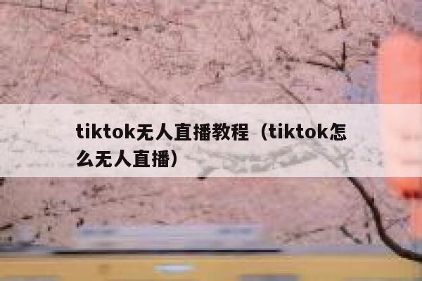 tiktok无人直播教程（tiktok怎么无人直播） 第1张
