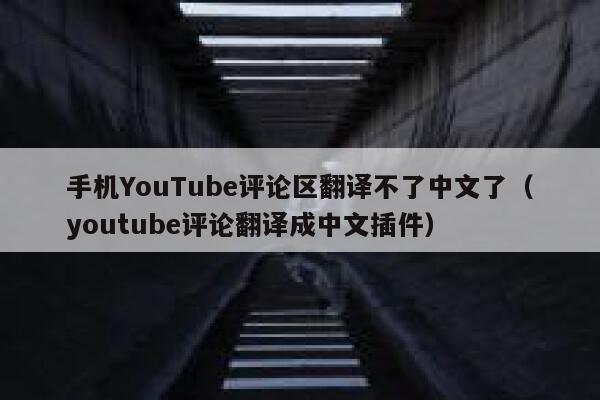 手机YouTube评论区翻译不了中文了（youtube评论翻译成中文插件） 第1张