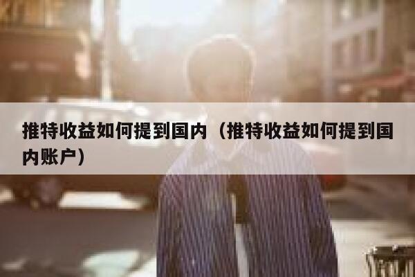 推特收益如何提到国内（推特收益如何提到国内账户） 第1张