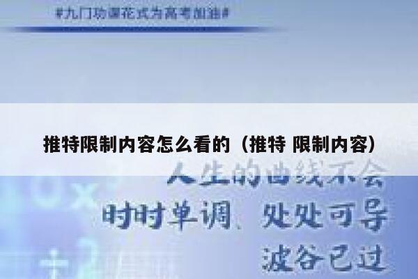推特限制内容怎么看的（推特 限制内容） 第1张