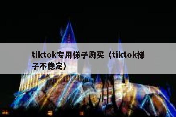 tiktok专用梯子购买（tiktok梯子不稳定） 第1张
