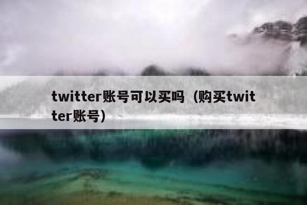 twitter账号可以买吗（购买twitter账号） 第1张