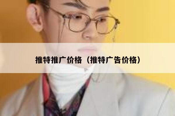 推特推广价格（推特广告价格） 第1张