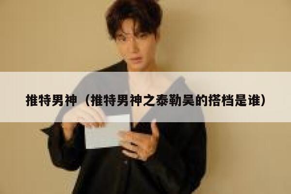 推特男神（推特男神之泰勒吴的搭档是谁） 第1张