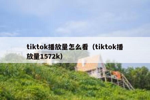 tiktok播放量怎么看（tiktok播放量1572k） 第1张