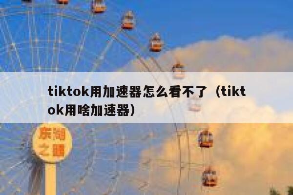 tiktok用加速器怎么看不了（tiktok用啥加速器） 第1张