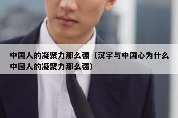 中国人的凝聚力那么强（汉字与中国心为什么中国人的凝聚力那么强） 第1张