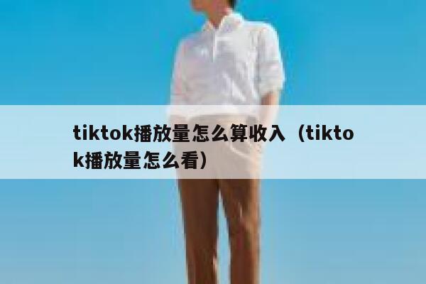 tiktok播放量怎么算收入（tiktok播放量怎么看） 第1张