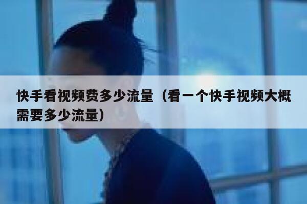 快手看视频费多少流量（看一个快手视频大概需要多少流量） 第1张