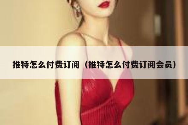 推特怎么付费订阅（推特怎么付费订阅会员） 第1张
