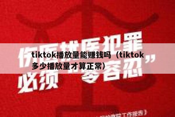 tiktok播放量能赚钱吗(tiktok多少播放量才算正常) 第1张 tiktok播放量能赚钱吗(tiktok多少播放量才算正常) 第1张
