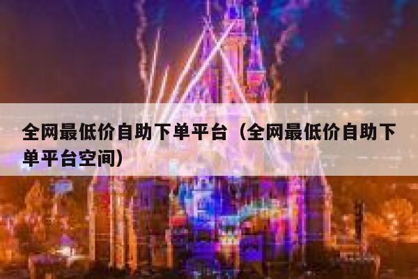 全网最低价自助下单平台（全网最低价自助下单平台空间） 第1张