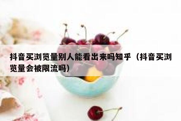 抖音买浏览量别人能看出来吗知乎(抖音买浏览量会被限流吗) 第1张 抖音买浏览量别人能看出来吗知乎(抖音买浏览量会被限流吗) 第1张