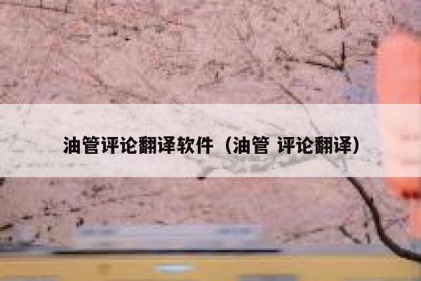 油管评论翻译软件（油管 评论翻译） 第1张