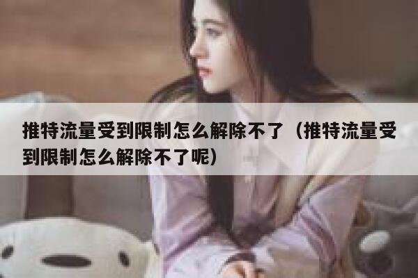 推特流量受到限制怎么解除不了（推特流量受到限制怎么解除不了呢） 第1张