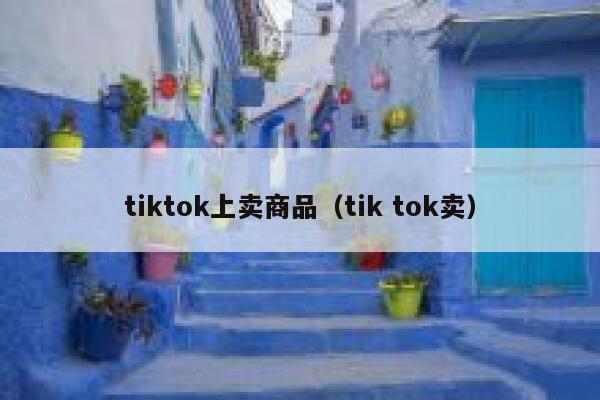tiktok上卖商品（tik tok卖） 第1张