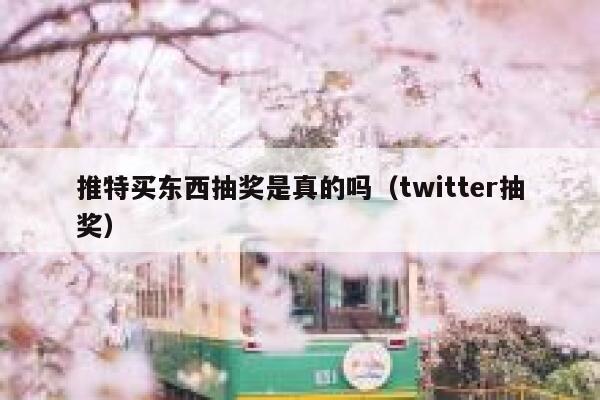 推特买东西抽奖是真的吗（twitter抽奖） 第1张