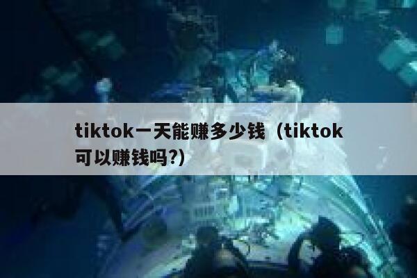 tiktok一天能赚多少钱（tiktok可以赚钱吗?） 第1张