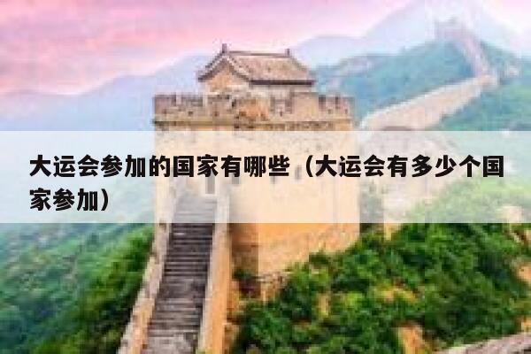 大运会参加的国家有哪些（大运会有多少个国家参加） 第1张