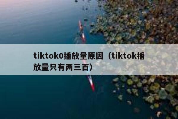 tiktok0播放量原因（tiktok播放量只有两三百） 第1张