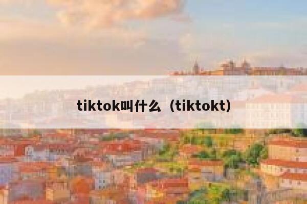 tiktok叫什么（tiktokt） 第1张