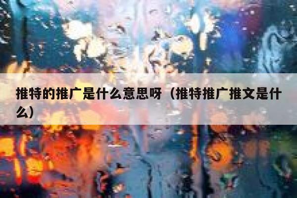 推特的推广是什么意思呀(推特推广推文是什么) 第1张 推特的推广是什么意思呀(推特推广推文是什么) 第1张