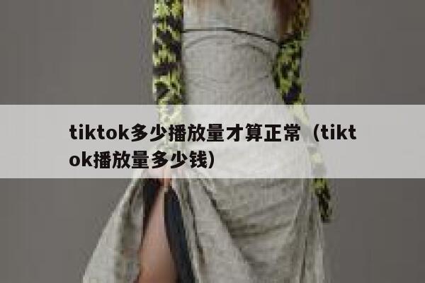 tiktok多少播放量才算正常（tiktok播放量多少钱） 第1张