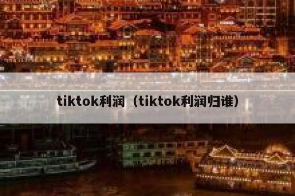tiktok利润（tiktok利润归谁） 第1张