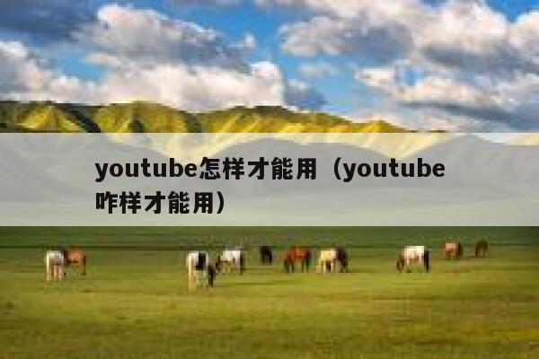 youtube怎样才能用（youtube咋样才能用） 第1张