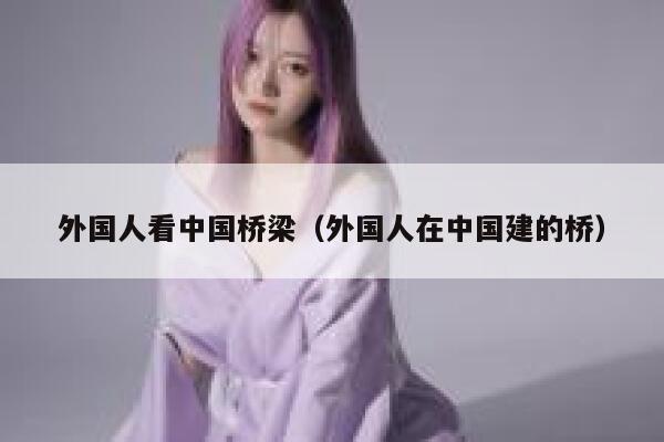 外国人看中国桥梁（外国人在中国建的桥） 第1张