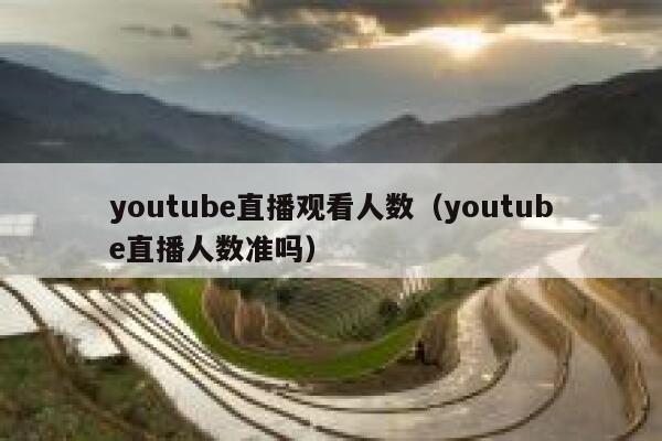 youtube直播观看人数（youtube直播人数准吗） 第1张