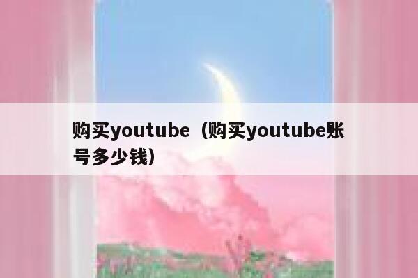 购买youtube（购买youtube账号多少钱） 第1张