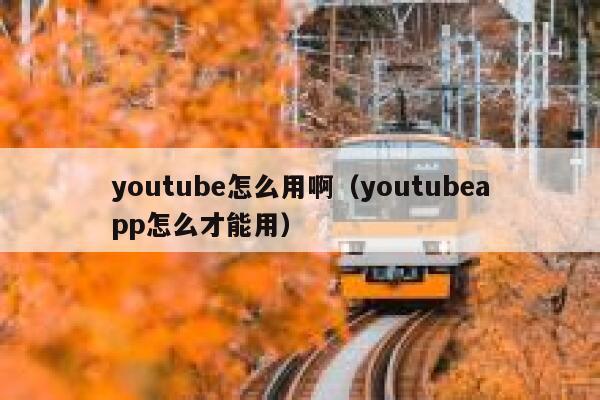 youtube怎么用啊（youtubeapp怎么才能用） 第1张
