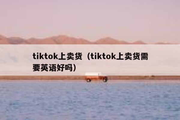 tiktok上卖货（tiktok上卖货需要英语好吗） 第1张