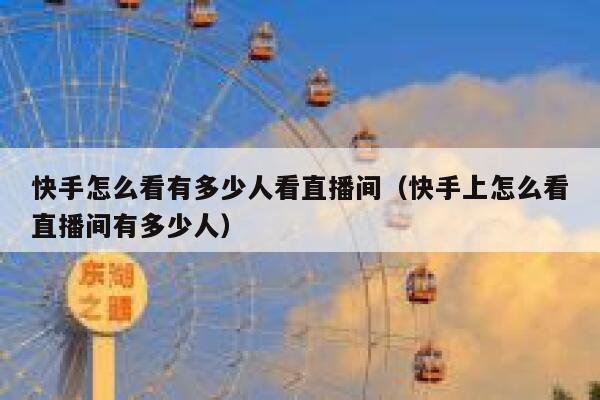 快手怎么看有多少人看直播间（快手上怎么看直播间有多少人） 第1张