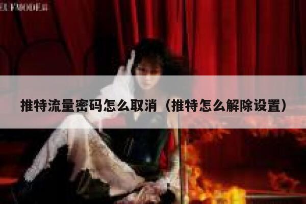 推特流量密码怎么取消（推特怎么解除设置） 第1张