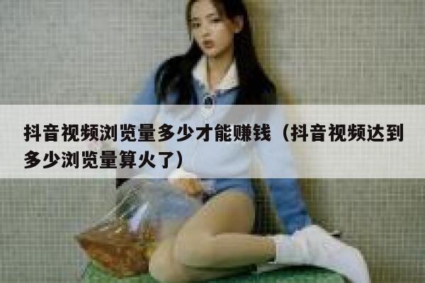 抖音视频浏览量多少才能赚钱（抖音视频达到多少浏览量算火了） 第1张