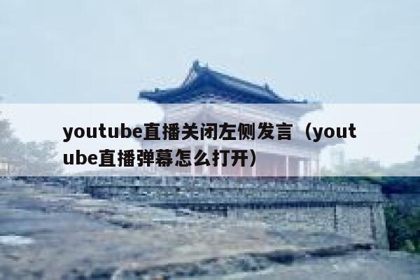 youtube直播关闭左侧发言（youtube直播弹幕怎么打开） 第1张