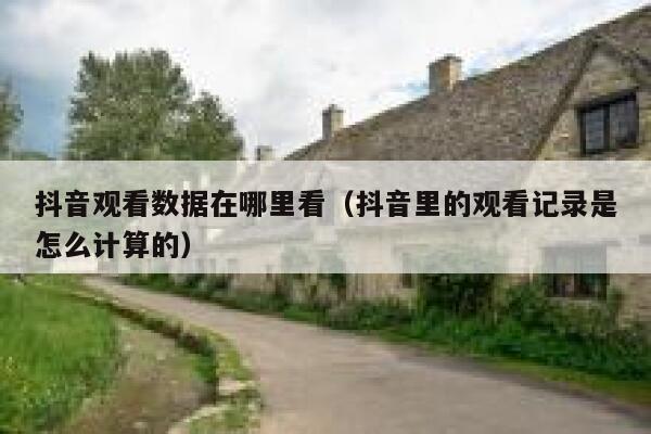 抖音观看数据在哪里看（抖音里的观看记录是怎么计算的） 第1张