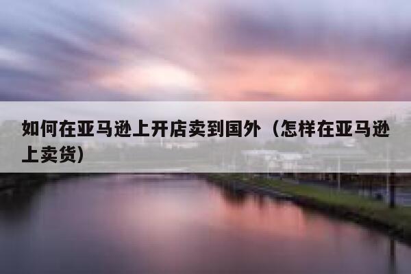 如何在亚马逊上开店卖到国外（怎样在亚马逊上卖货） 第1张