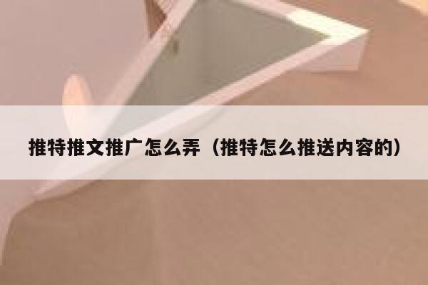推特推文推广怎么弄（推特怎么推送内容的） 第1张