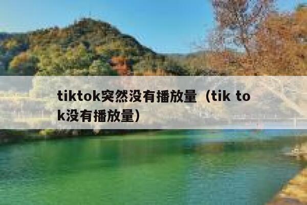 tiktok突然没有播放量（tik tok没有播放量） 第1张