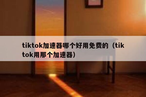 tiktok加速器哪个好用免费的（tiktok用那个加速器） 第1张