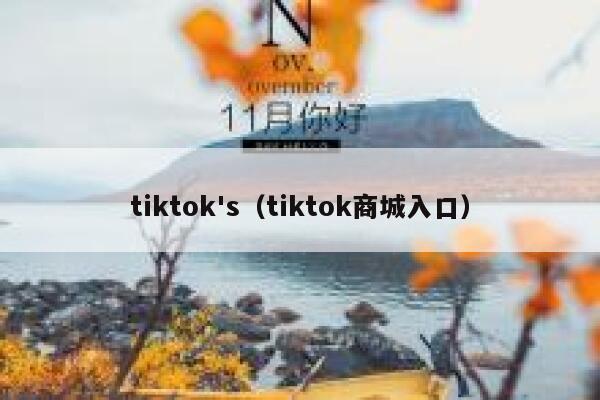 tiktok's(tiktok商城入口) 第1张 tiktok's(tiktok商城入口) 第1张
